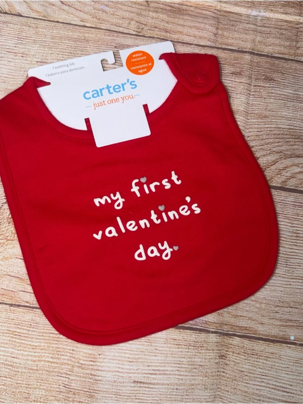 Carter’s Just One You “My First Valentines Day” Bib NWT